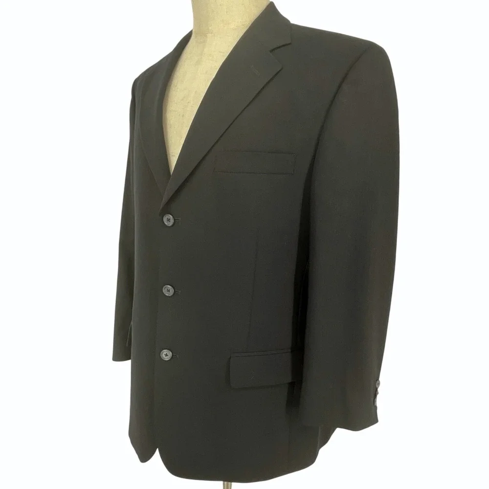 Vtg Jos A Bank Blazer Mens 42R Wool 3 Button Navy‎ Sport Coat Jacket Tailored